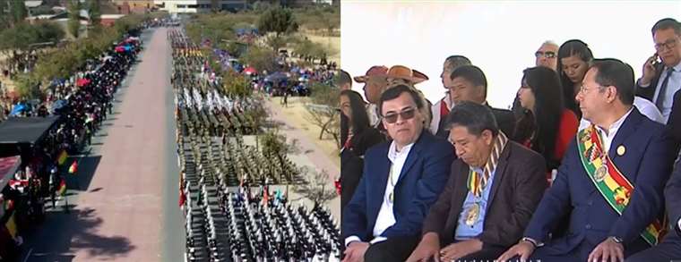 Tras 12 años, Luis Arce rinde homenaje a las Fuerzas Armadas en Tarija