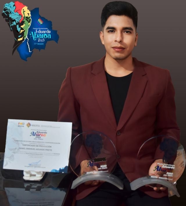 El talentoso tarijeño Daniel Emanuel Aguado Prieto gana el Premio Eduardo Abaroa 2022