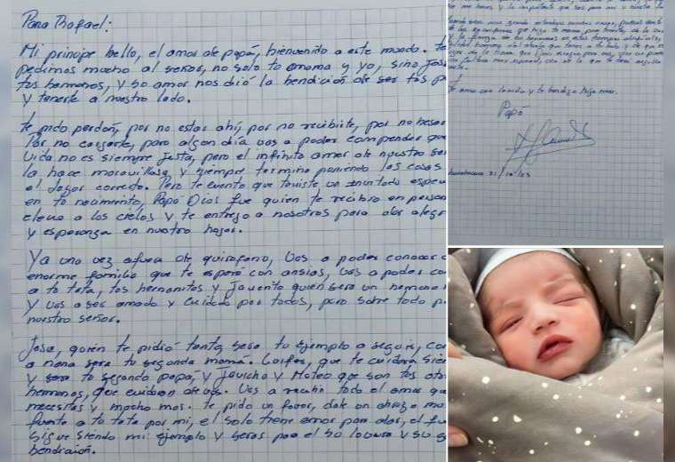 Carta del Gobernador Luis Fernando Camacho a su recién nacido hijo