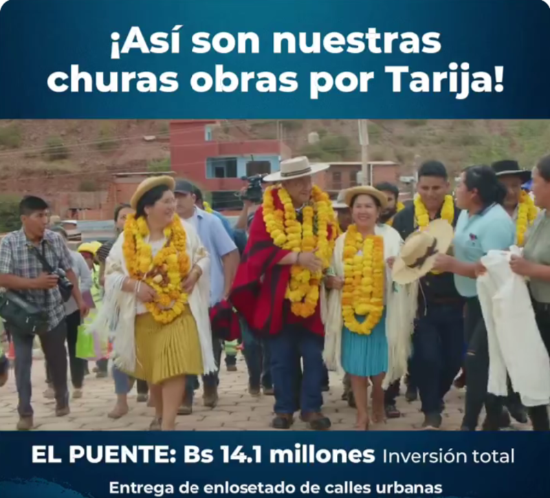 Entregan obras por más de Bs 94 millones en municipios de Tarija