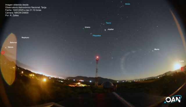 Espectáculo Astronómico en Tarija: Marte, Júpiter, Saturno y Venus Brillan en el Cielo