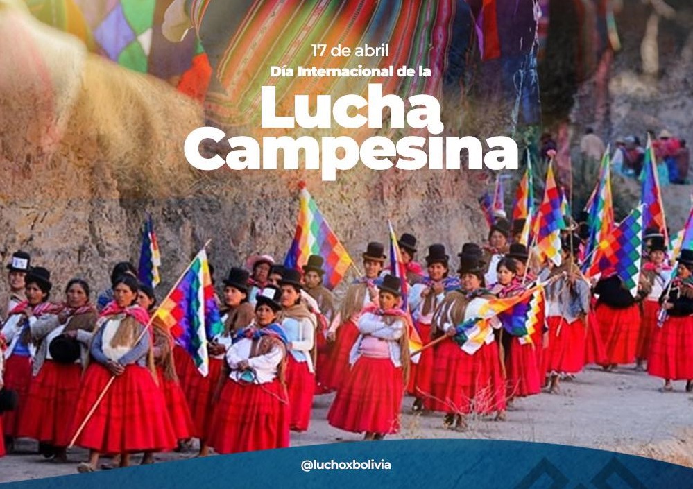 Presidente de Bolivia destaca la importancia de la lucha campesina en conmemoración al Día Internacional de la Lucha Campesina.