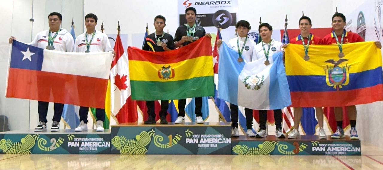 El equipo boliviano de raquetbol se consagra con su tercera medalla de oro en el Panamericano de Raquetbol