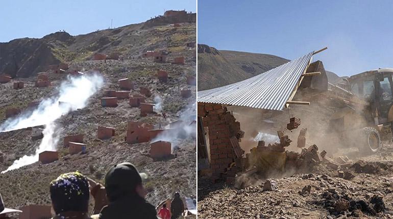 Violentos enfrentamientos en Cantumarca, Potosí: Autoridades mantienen presencia policial para resguardar propiedad municipal.