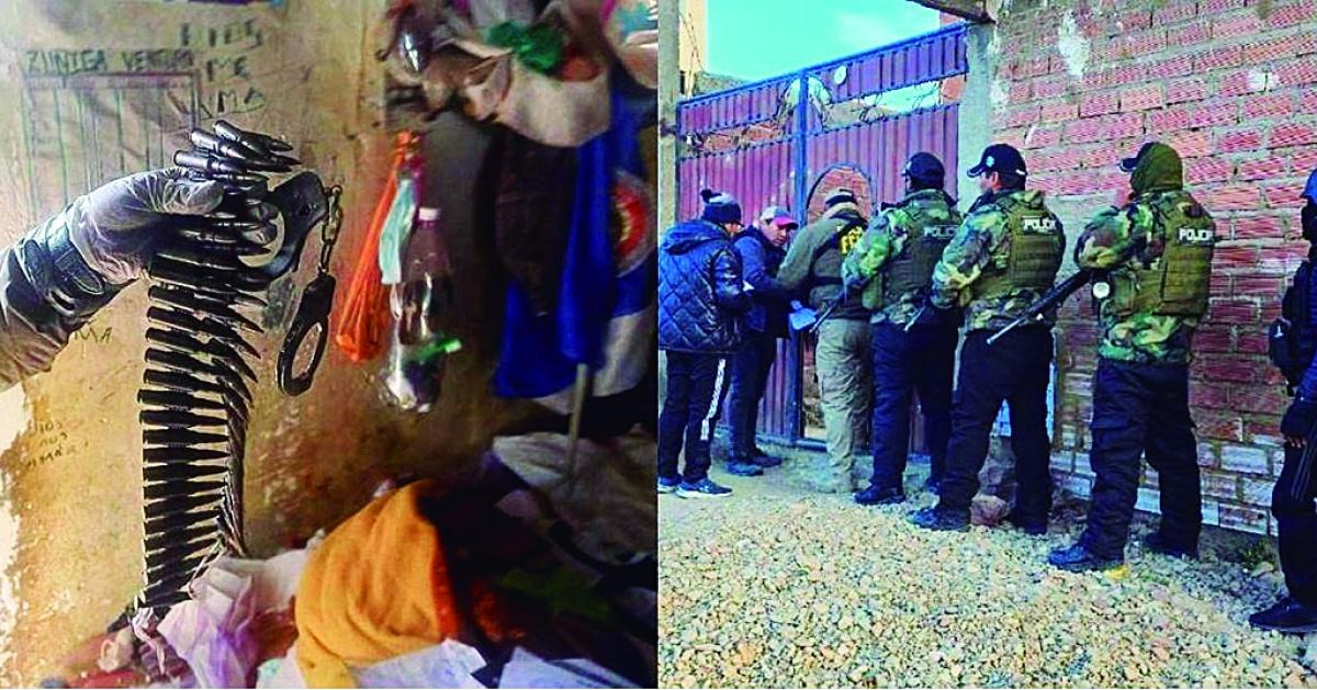 Cinco detenidos y arsenal militar incautado en Potosí en operativo por muertes de policías