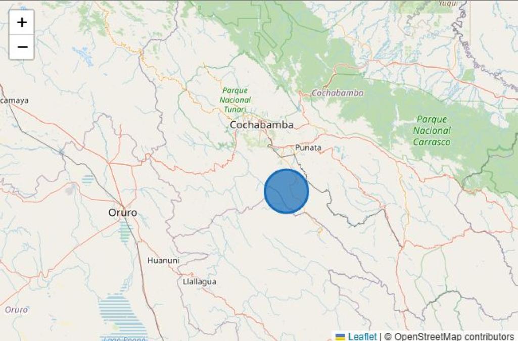 Sismo de magnitud 4.6 sacude al sur de Cochabamba reportan autoridades Sismo de magnitud 4.6 sacude al sur de Cochabamba reportan autoridades