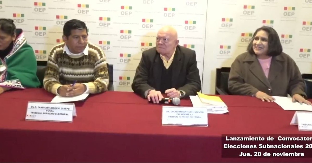 TSE confirma elecciones subnacionales en Bolivia para el 22 de marzo de 2026
