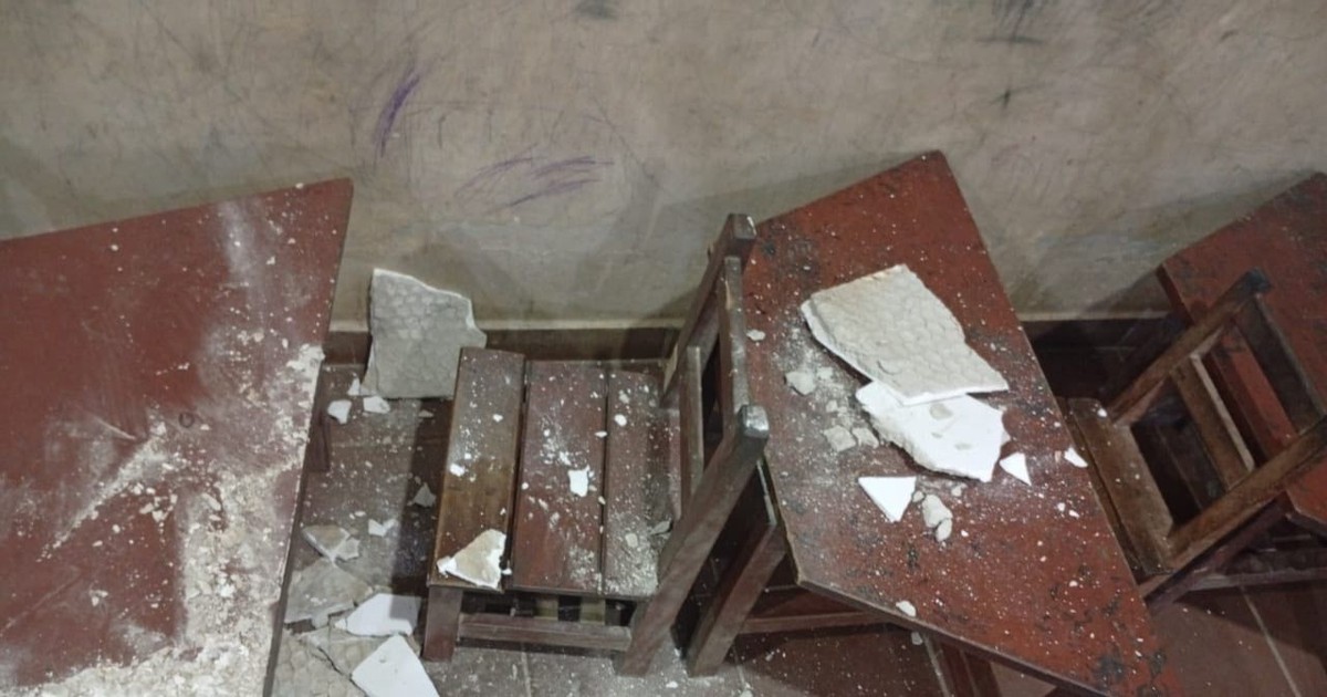 Trinidad confirma caída de cielo falso en aula que afecta a estudiante de primaria