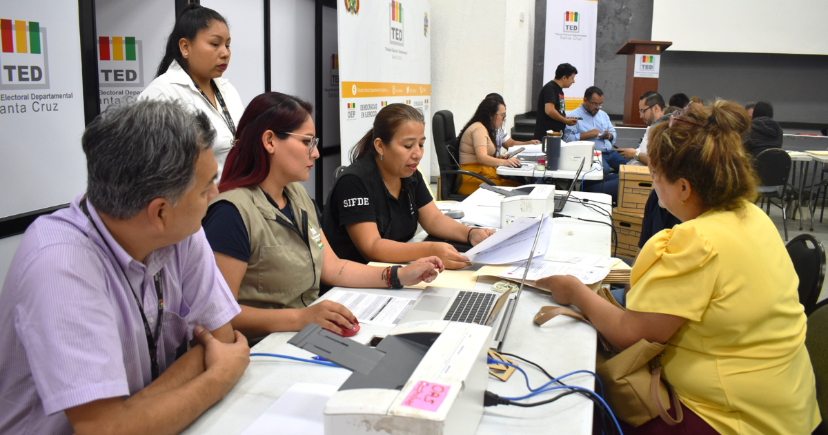 TED de Santa Cruz registra candidatos de 17 agrupaciones hasta las 19 30 del viernes