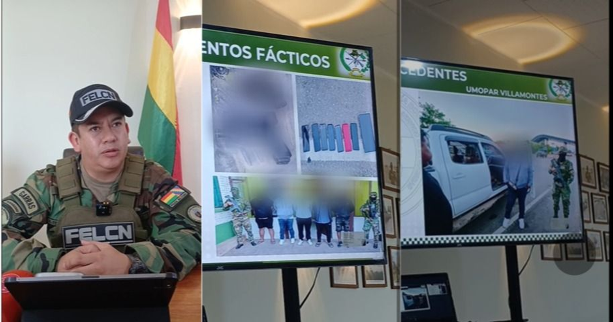 Policía captura a cinco sujetos armados que viajaban de Santa Cruz a Yacuiba