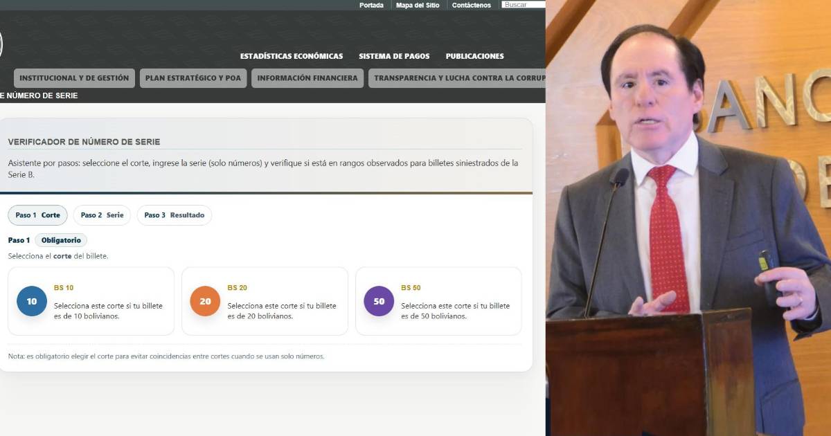Banco Central de Bolivia impulsa dos métodos para verificar billetes de la serie B