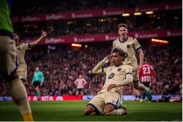 Lamine anota golazo de récord y impulsa triunfo en partido local Lamine anota golazo de récord y impulsa triunfo en partido local