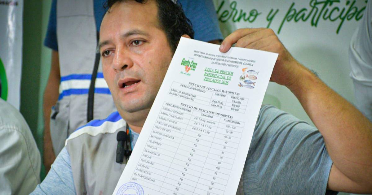 Alcaldía de Santa Cruz controla precios y calidad del pescado en mercados