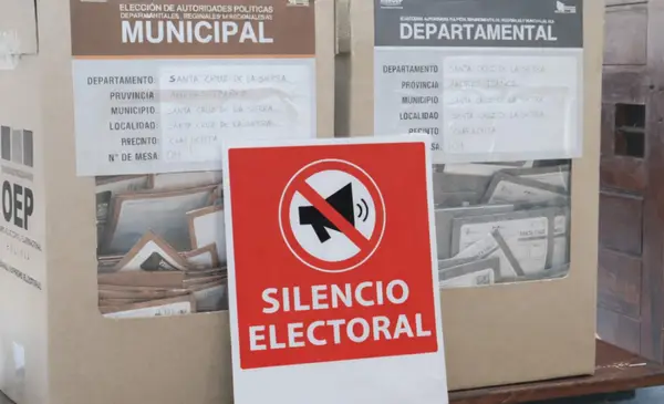 Entra en vigencia el silencio electoral en cinco departamentos de Bolivia para la segunda vuelta del 19 de abril