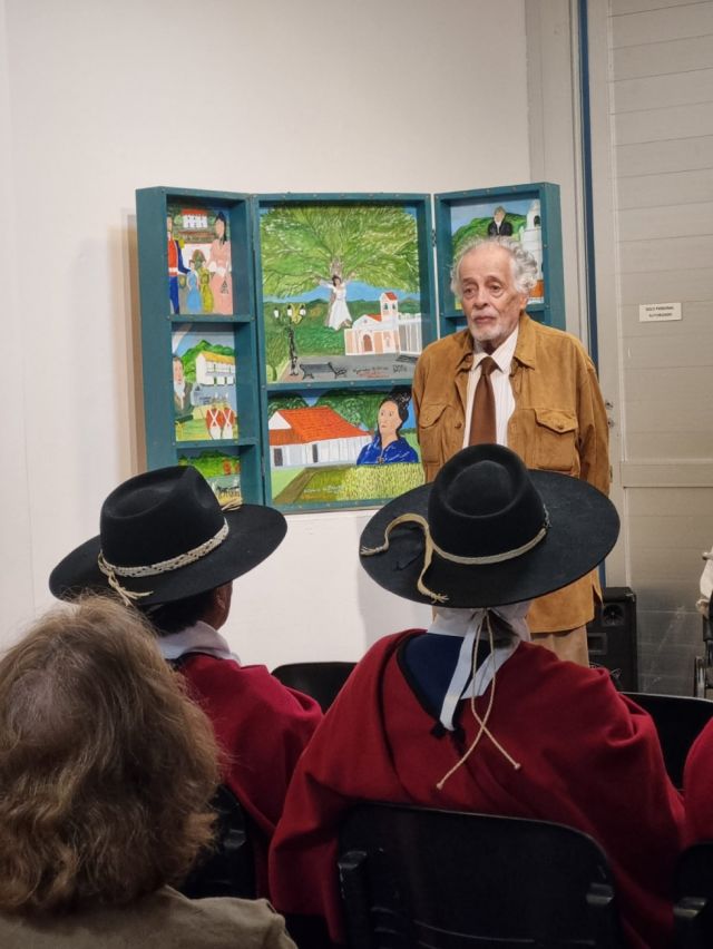 Gustavo Medeiros dona al Museo de Bellas Artes de Salta un retablo en homenaje a su antepasada, heroína de la independencia argentina