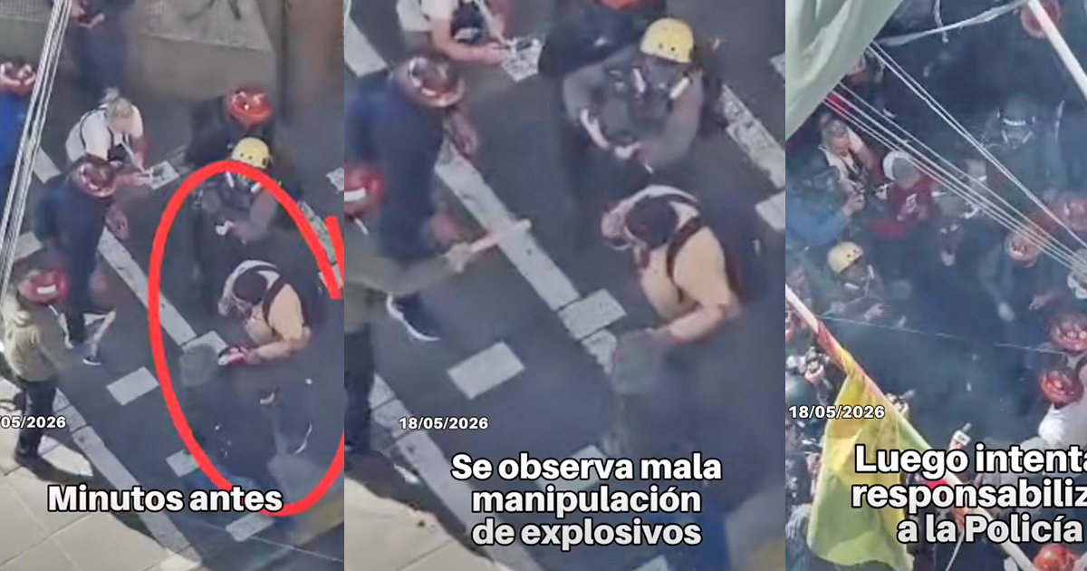 Minero resulta herido por explosivo durante movilizaciones en La Paz, Gobierno denuncia uso irresponsable de artefactos