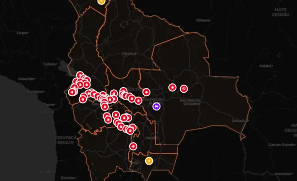 ABC reporta decenas de bloqueos y tramos no transitables en carreteras de La Paz, Oruro, Potosí y Cochabamba