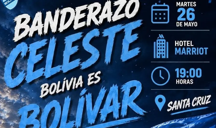 Hinchas de Bolívar convocan banderazo hoy en el Hotel Marriott antes del crucial partido ante Independiente de Rivadavia
