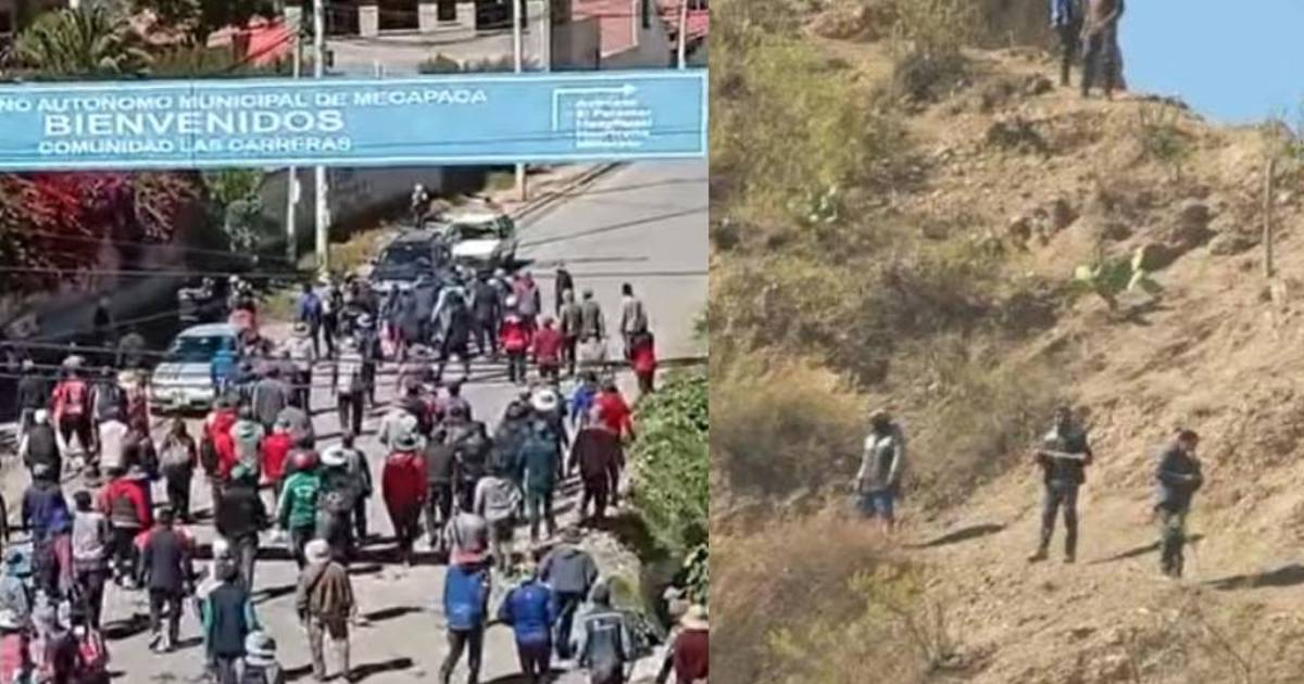 Enfrentamiento entre productores y bloqueadores en Mecapaca deja agresiones y bloqueo de alimentos hacia La Paz