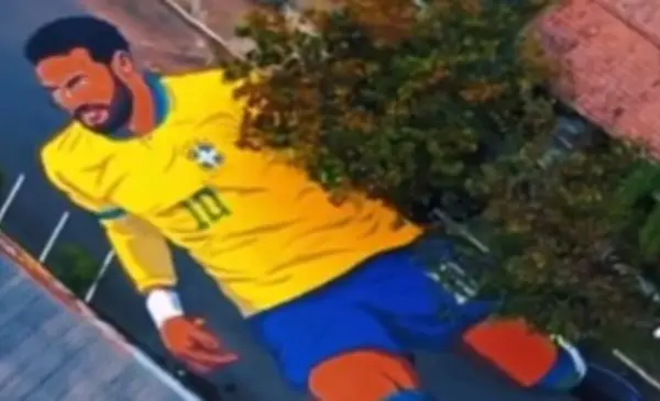 La fiebre mundialista se vive en las calles: mural de Neymar se convierte en símbolo de apoyo a la selección brasileña