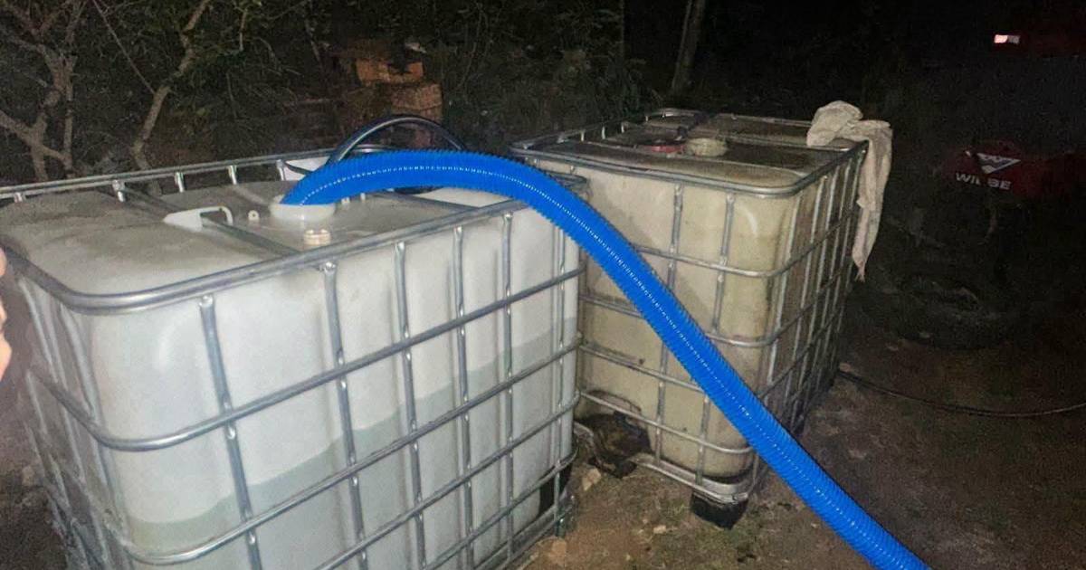 500 litros de diésel en El Recreo, Santa Cruz